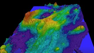 A bathymetric image of the Axial volcano