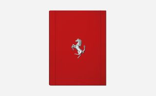 The front cover of the Ferrari 50th anniversary monograph