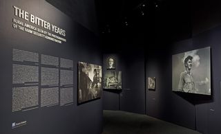 The first floor of the exhibition, which eloquently documents beaten down rural America during the Great Depression of the 1930s.