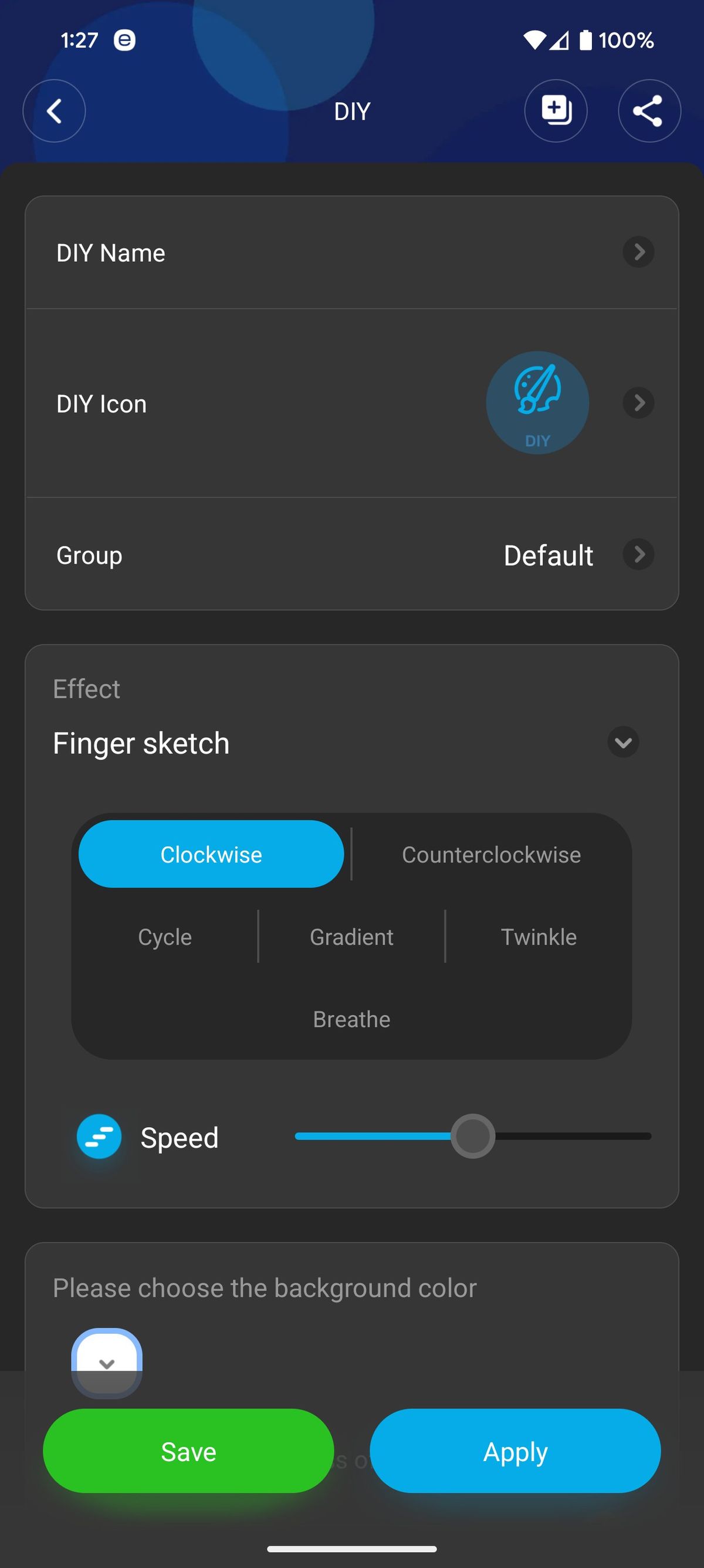 Govee app screenshots of Christmas String Lights