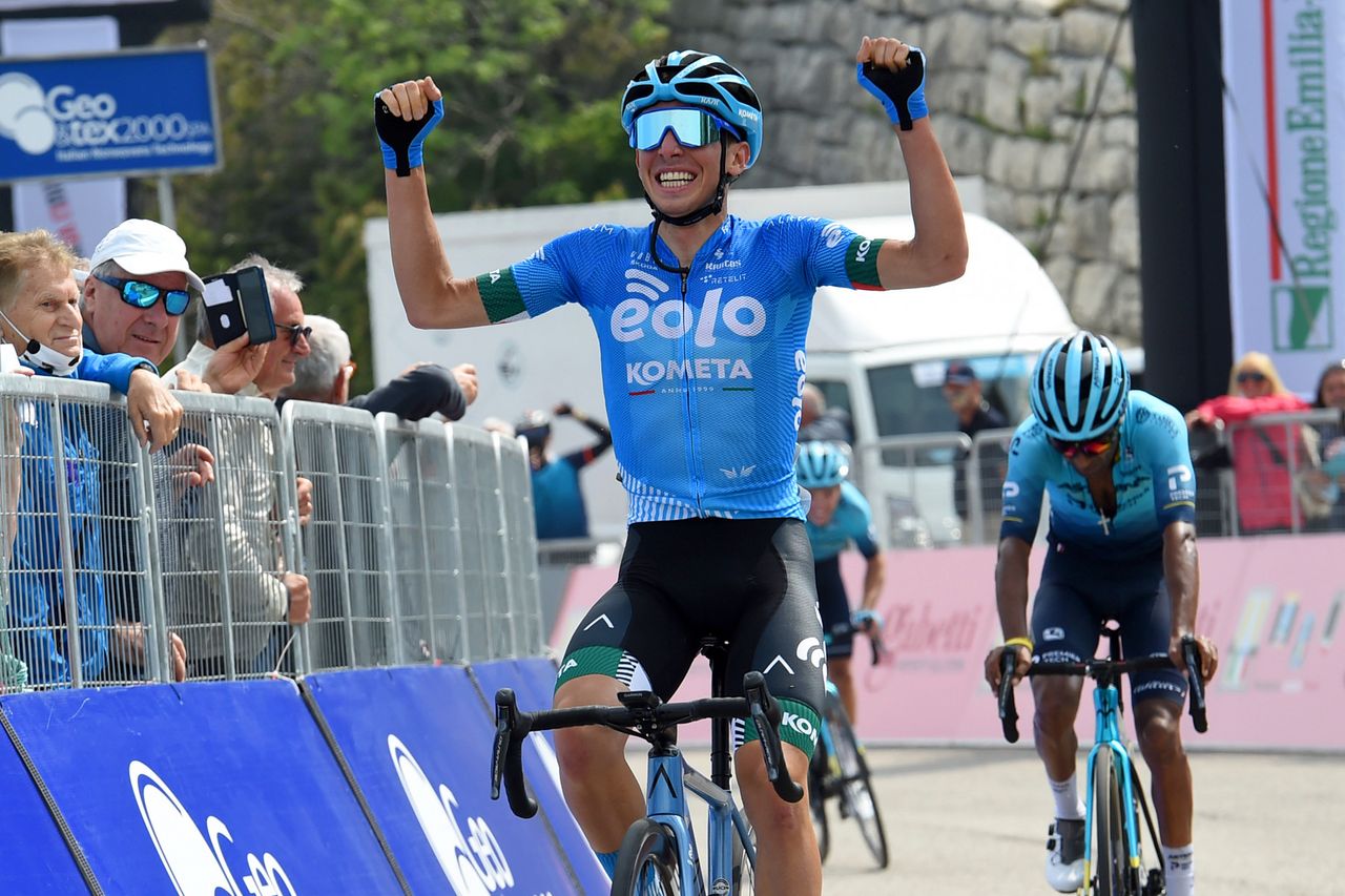 Adriatica Ionica Race 2021 4th Edition 2nd stage Vittorio Veneto Cima Grappa 1442 km 16062021 Lorenzo Fortunato ITA Eolo Kometa Cycling Team photo Tommaso PelagalliBettiniPhoto2021