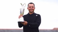 Xander Schauffele with Claret Jug after winning The Open Championship of 2024 at Royal Troon