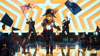 Royal Hen performs on The Masked Singer season 10
