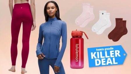 Lululemon apparel and a Tom's Guide Killer Deal label