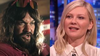 jason momoa in a minecraft movie and kirsten dunst on the jonathan ross show
