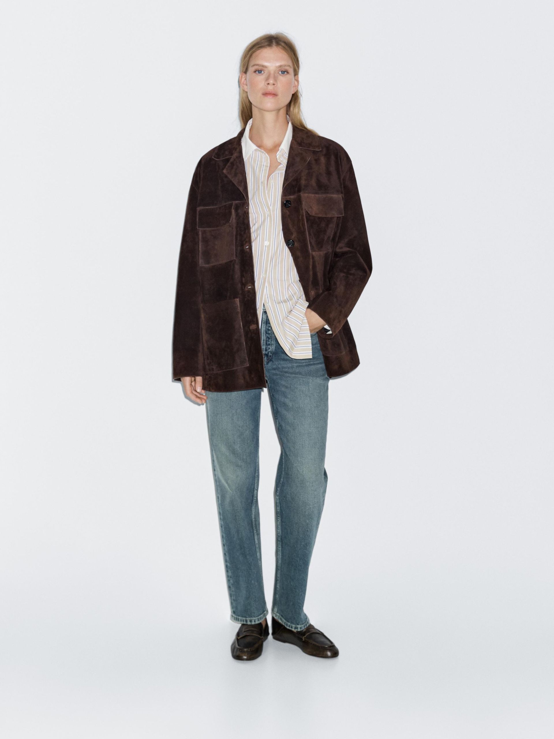 Massimo Dutti, High-Waist Straight-Leg Cropped Comfort Jeans