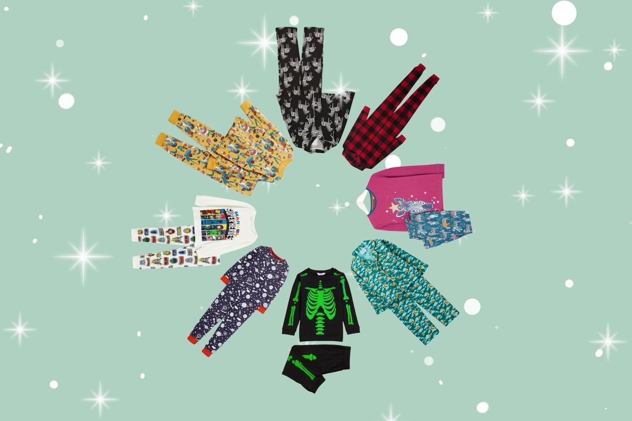 A collage of the best kids&#039; pyjamas