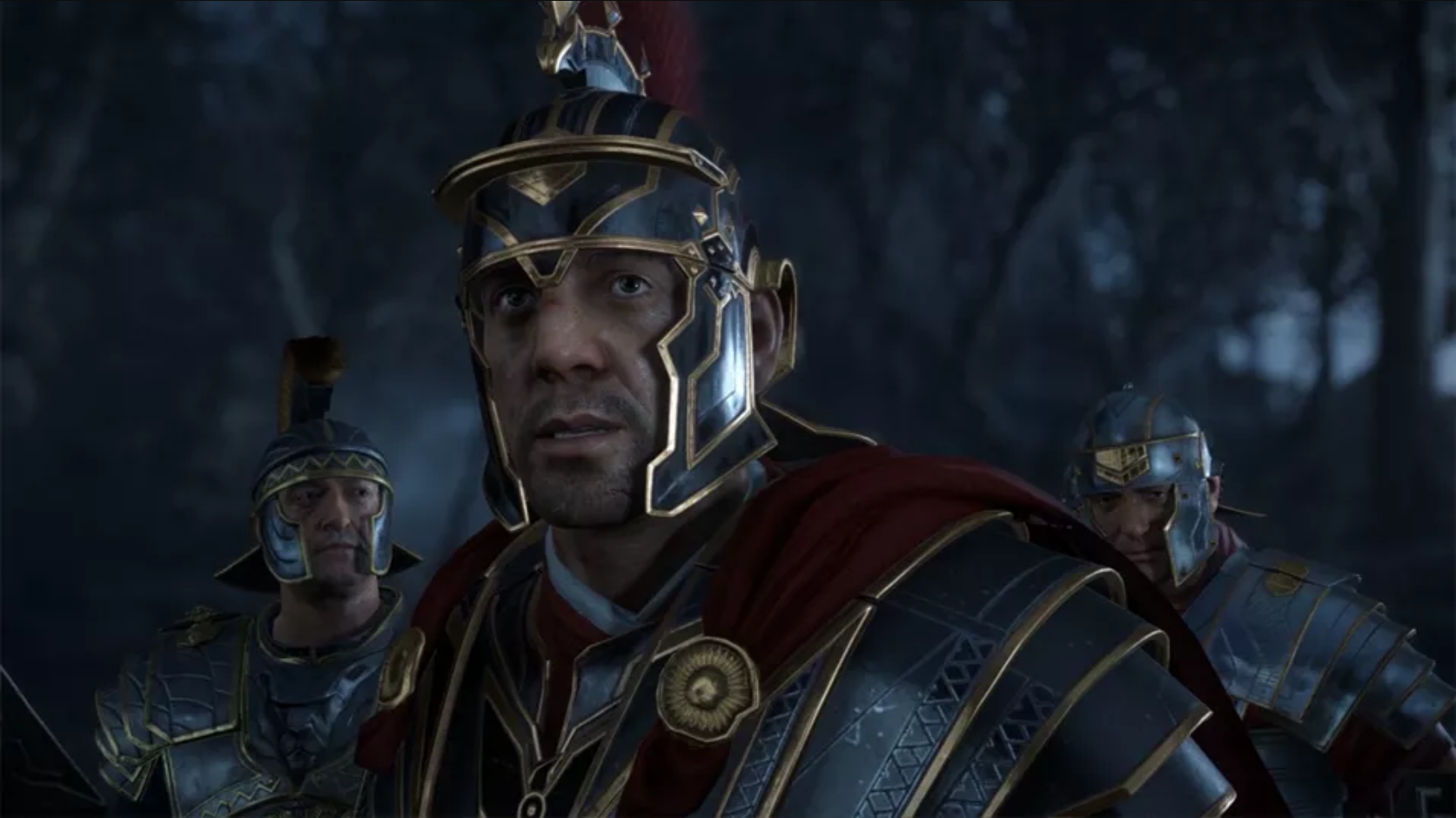 Screenshot from Ryse computer game showing a Roman soldier