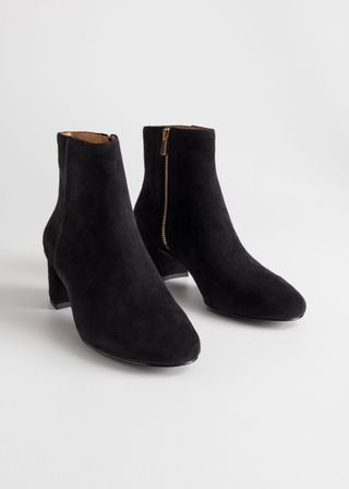 & Other Stories Suede Ankle Boots - was £120, now £83