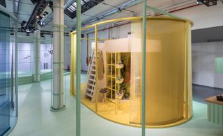 One of the modular spaces inside Studiomama's Mini Living city for Salone del Mobile