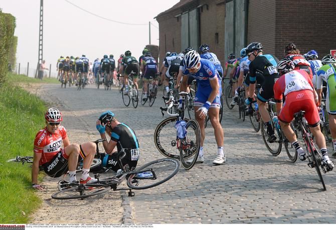 Sky's Ian Stannard was plagued by crashes in E3 Harelbeke and Gent-Wevelgem