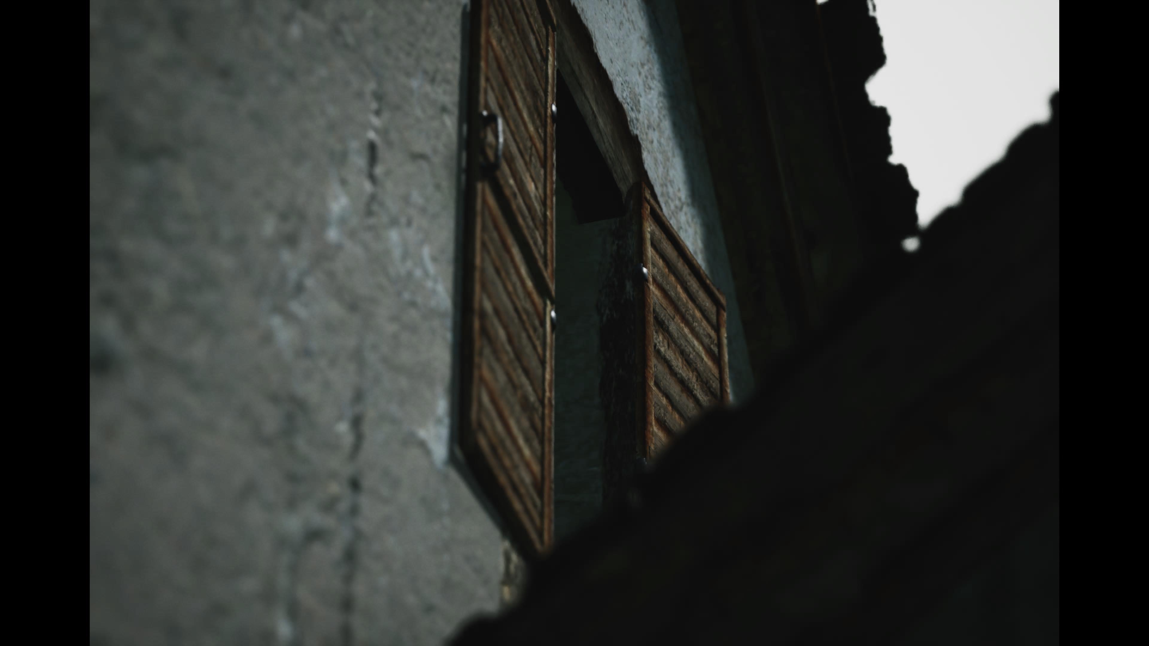 Screenshot of the photography simulator game Lushfoil Photography Sim, depicting shuttered windows