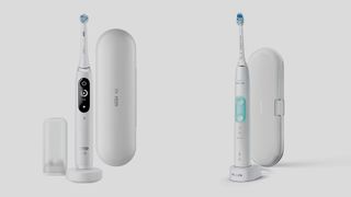  Oral B vs Sonicare: image shows Oral B vs Sonicare electric toothbrushes