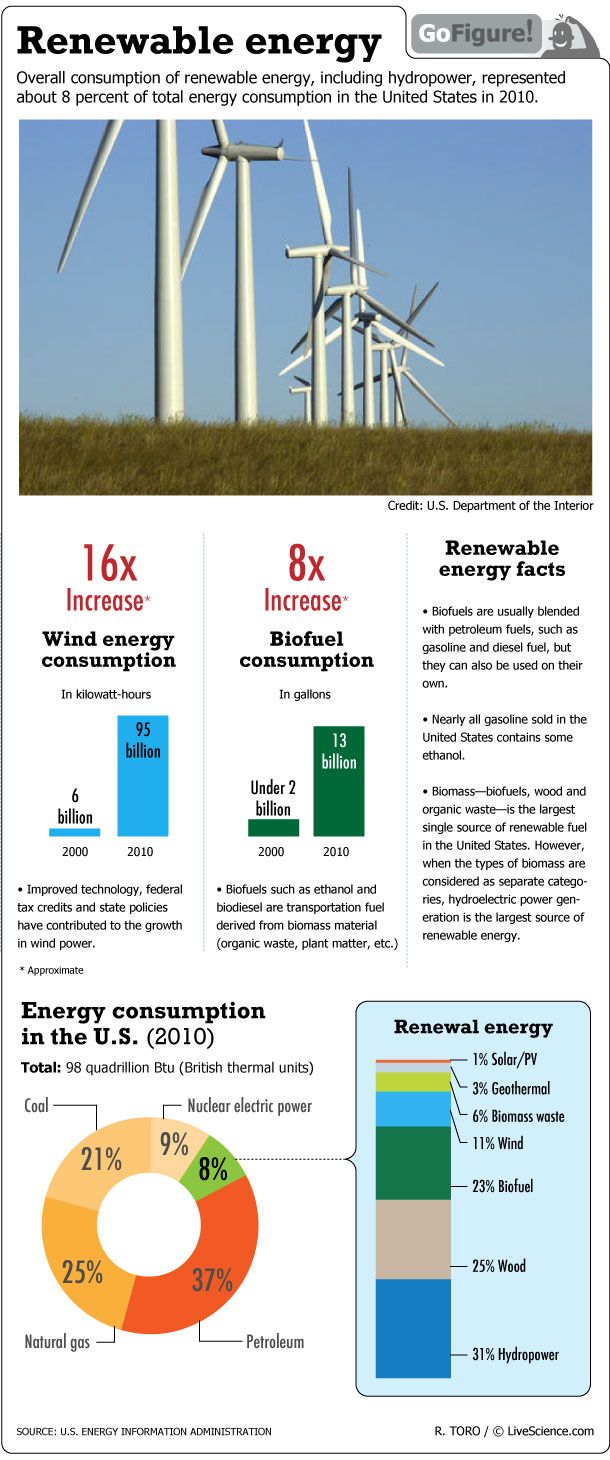 Renewable Energy Consumption In US (Infographic) | Live Science