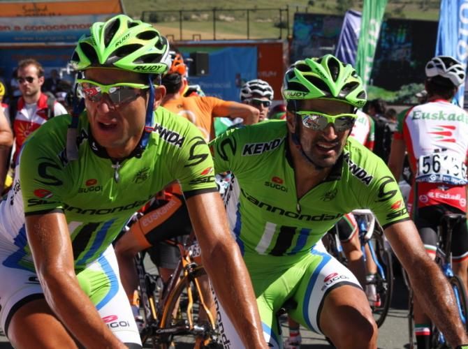 Cannondale teammates Paolo Longo Borghini and Lucas Sebastian Haedo