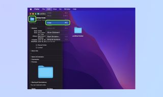 macOS desktop with Copy option highlighted in Edit menu, illustrating our guide to How to customize icons on Mac