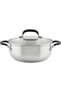 KitchenAid Casserole with Lid, 4 Quart, Brushed Stainless Steel $50