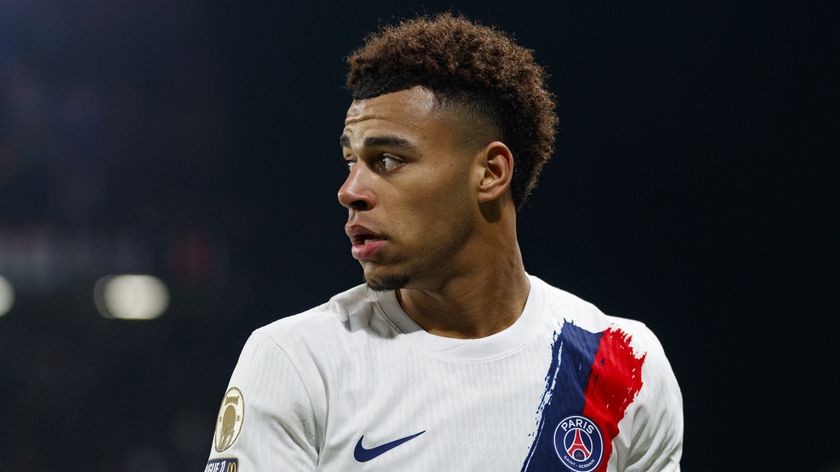  D&eacute;sir&eacute; Dou&eacute; of Paris Saint-Germain looks on during the Ligue 1 McDonald's match between FC Metz and Paris Saint-Germain at Stade Saint-Symphorien on December 13, 2025 in Metz, France. 