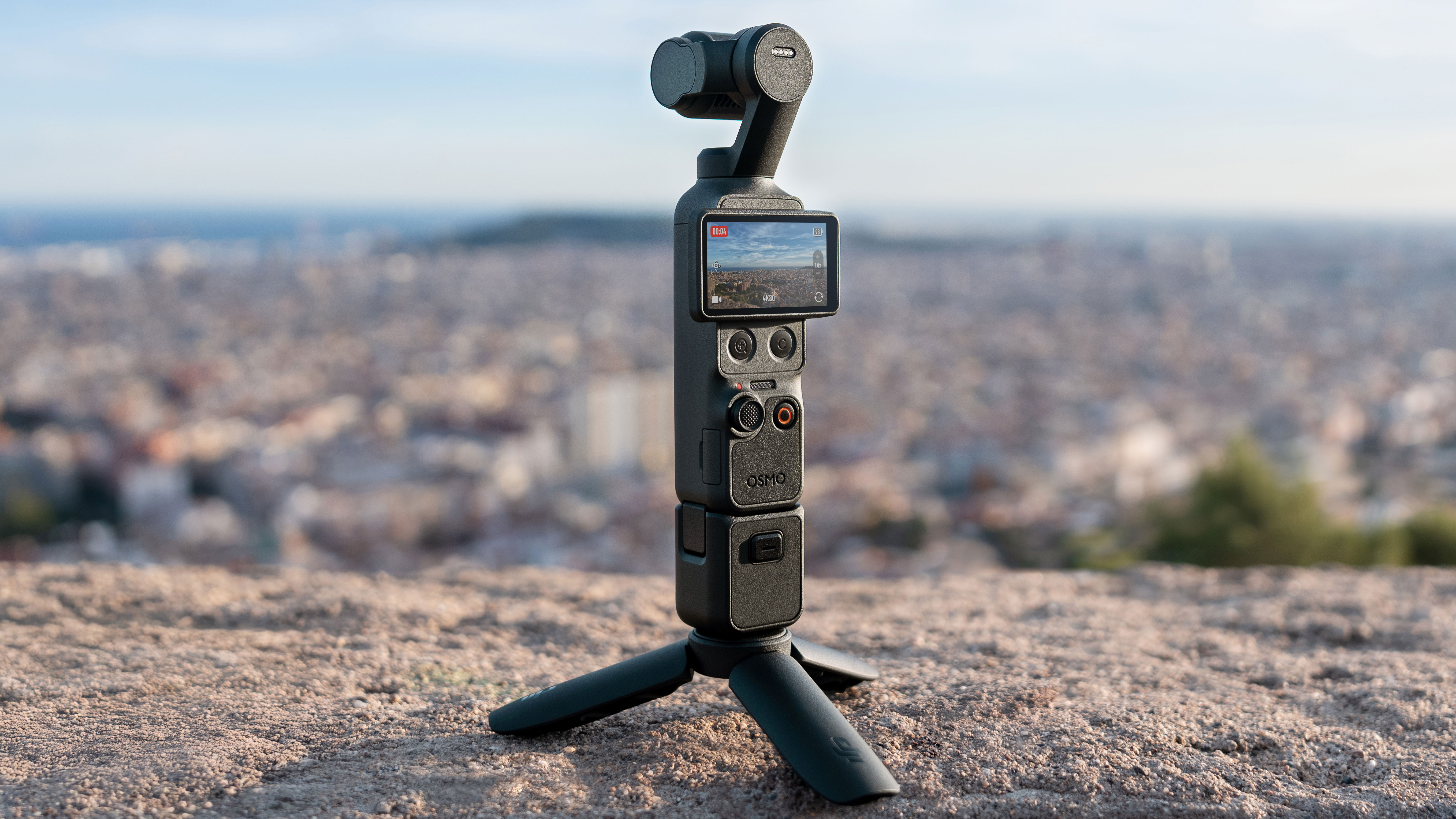 DJI Osmo Pocket 4 on tripod attachement