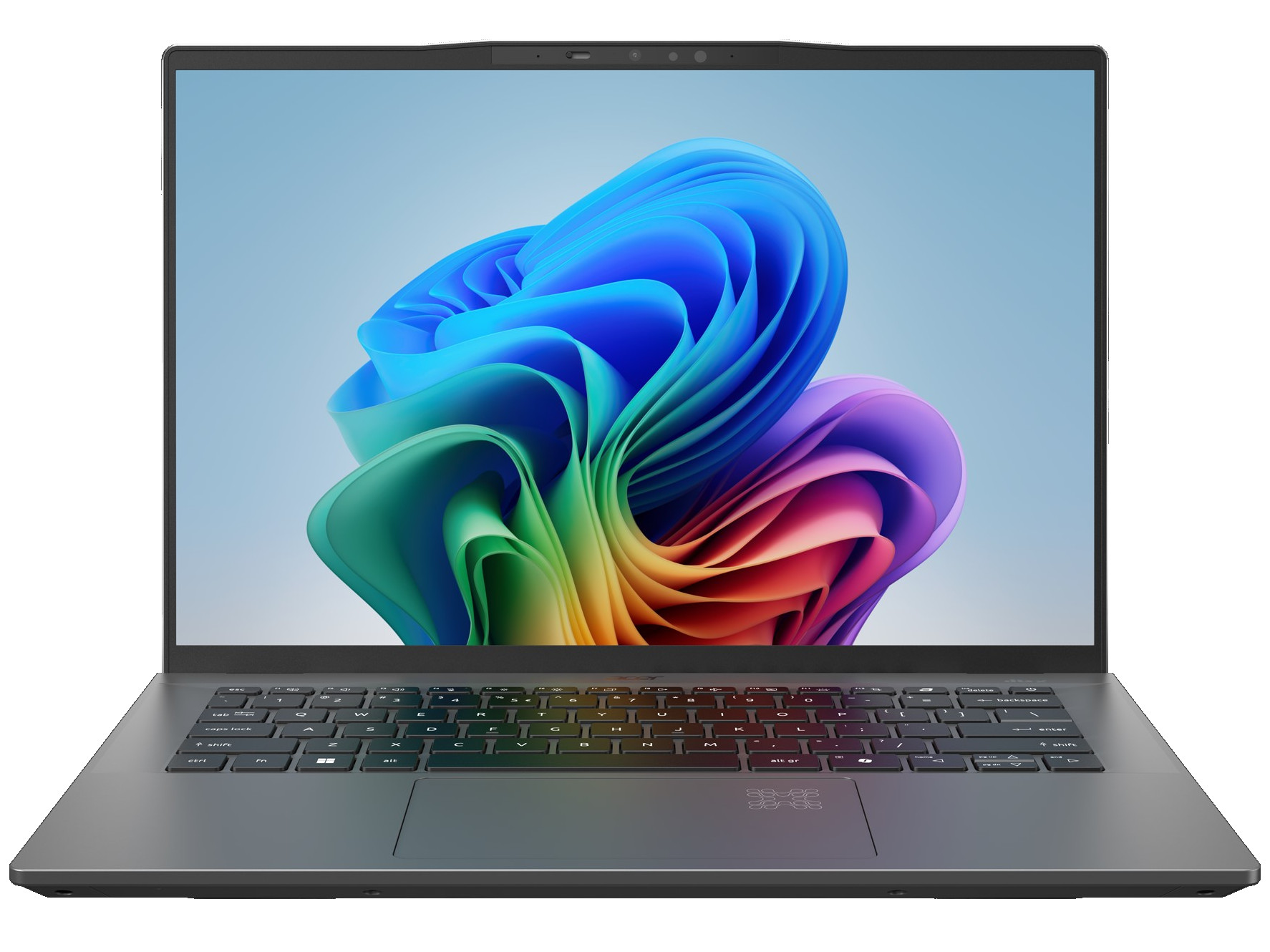 Acer Swift Go 14 AI — один из первых компьютеров Copilot+ с новым 8-ядерным процессором Qualcomm Snapdragon X Plus.