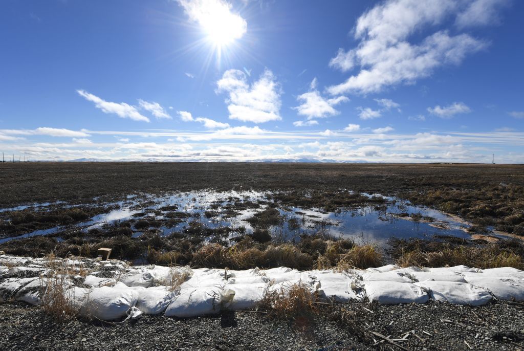 Melting permafrost in Alaska.