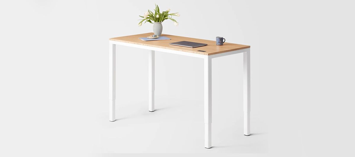 The Fully Nolan standing desk, in white. 