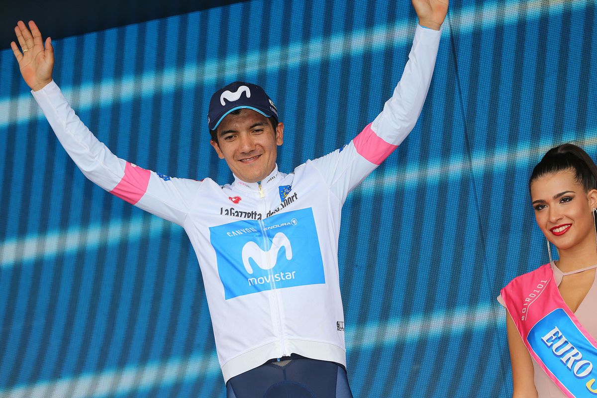 Best young rider Richard Carapaz (Movistar)