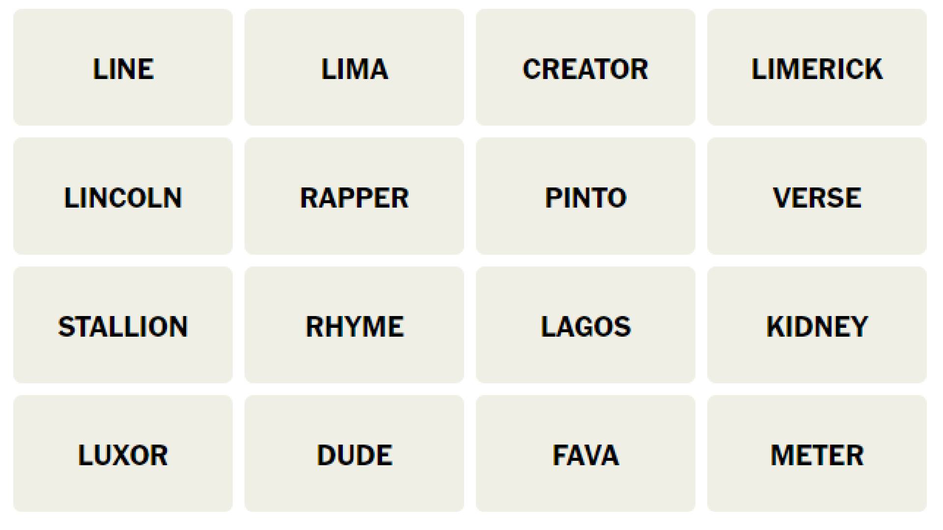 NYT Connections answers today for October 13