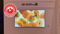 LG C6 on wall with Adventures in AV logo