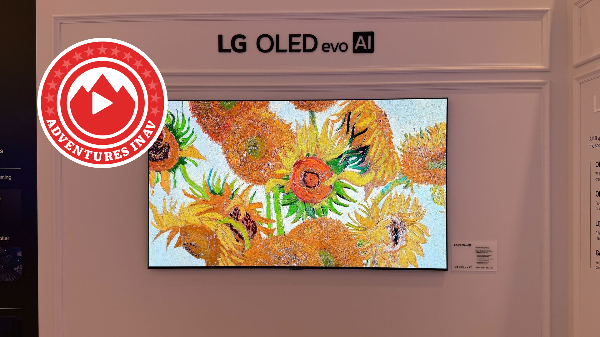LG C6 on wall with Adventures in AV logo