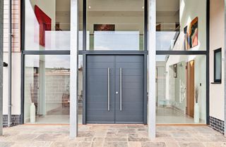 Front doors with glazed surround