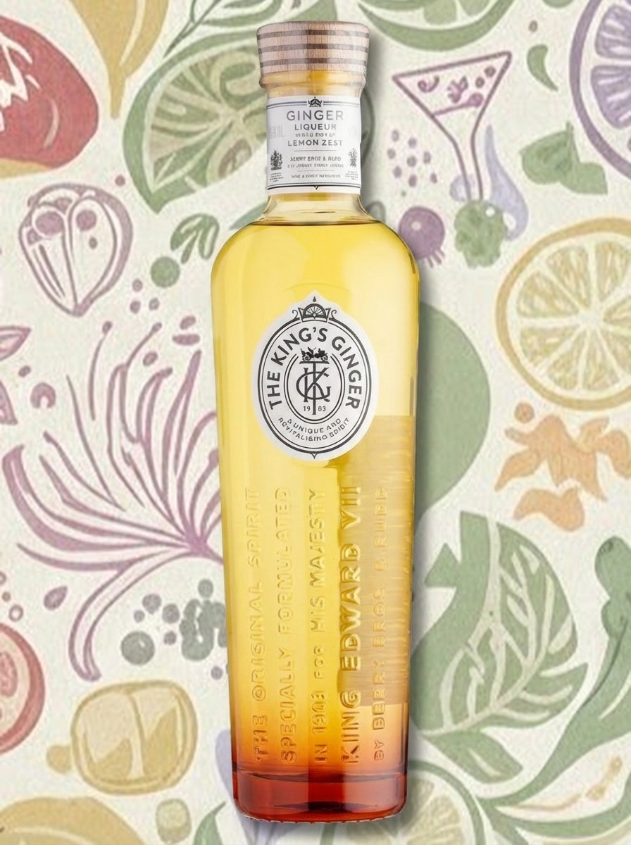 Berry Bros. & Rudd the King's Ginger Liqueur, 50cl 29.9% Abv Liqueur, Made With Ginger and a Twist of Lemon, Award-Winning Liqueur and Cocktail Mixer, Royal Warrant Liqueur
