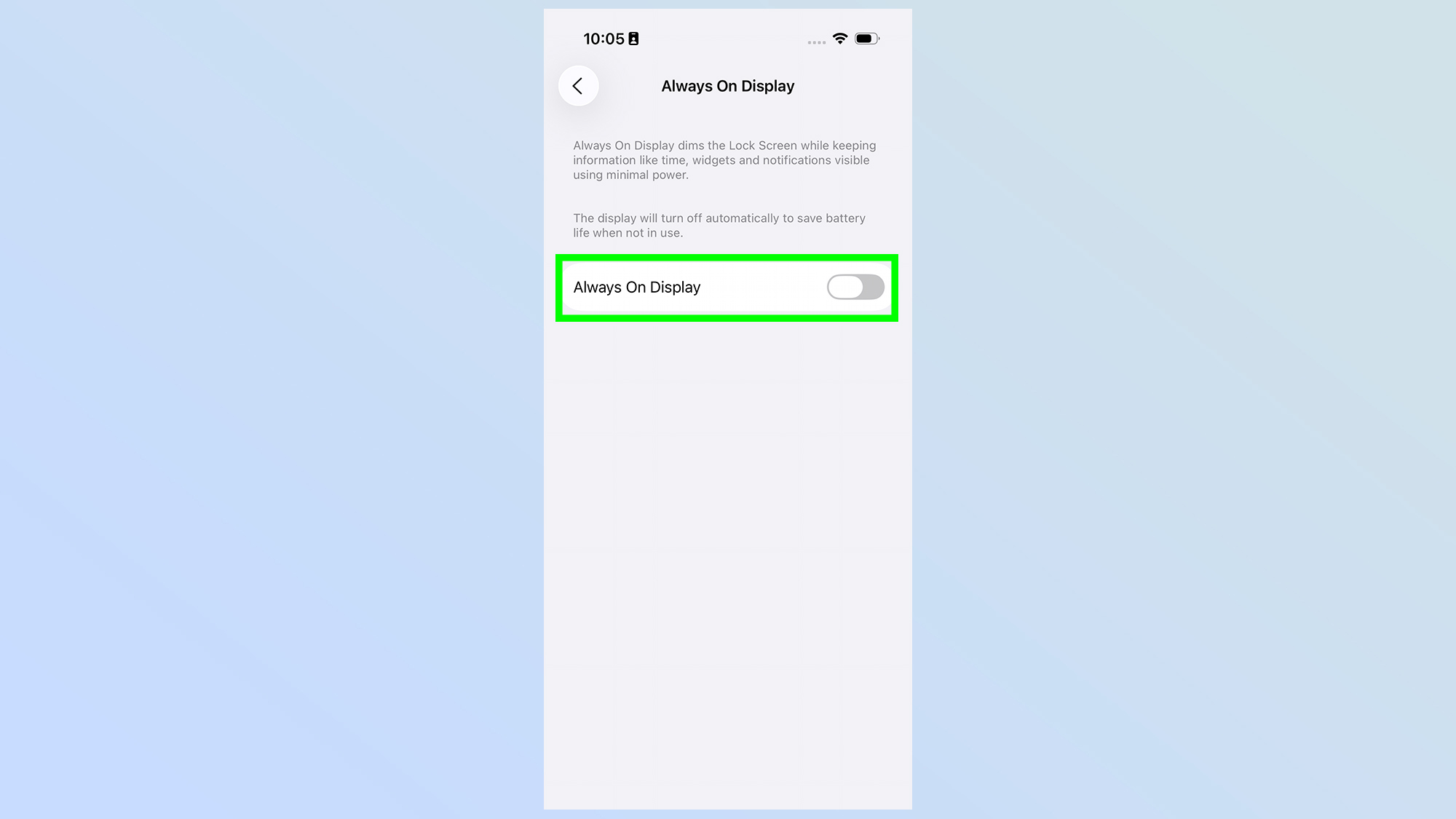 iphone 17 how to set up always on display