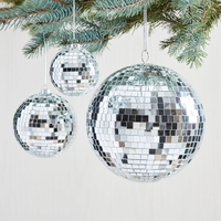 Disco ball ornaments|Was $7-25, now $4.90-$17.50