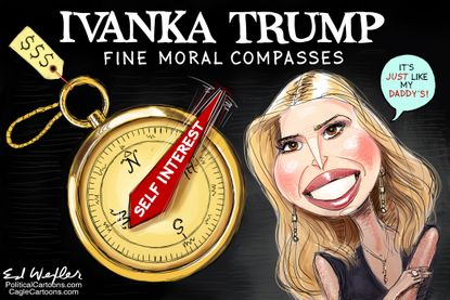Political Cartoon U.S. Ivanka Trump moral compass&nbsp;