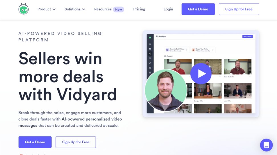 Vidyard website screenshot (July 2025).
