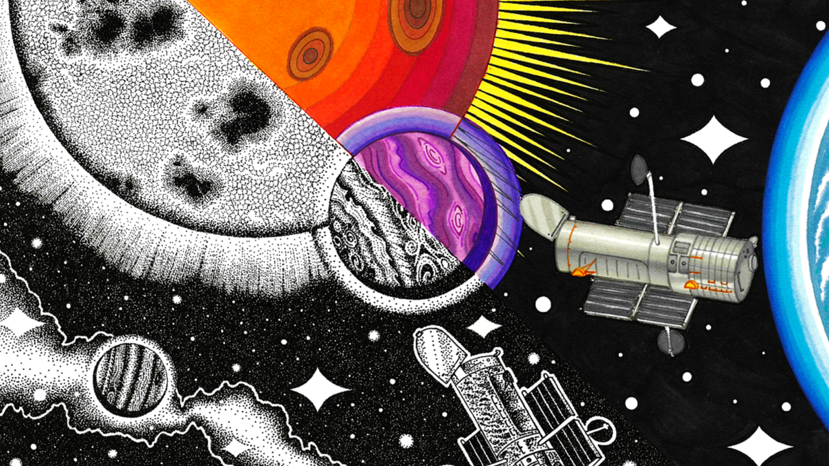 An illustration shows exoplanets and stars impacted by the variability of their stars