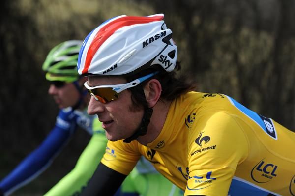 Bradley Wiggins (Sky) in yellow at Paris-Nice