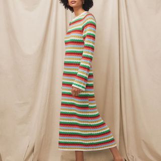 primary coloured crochet dress