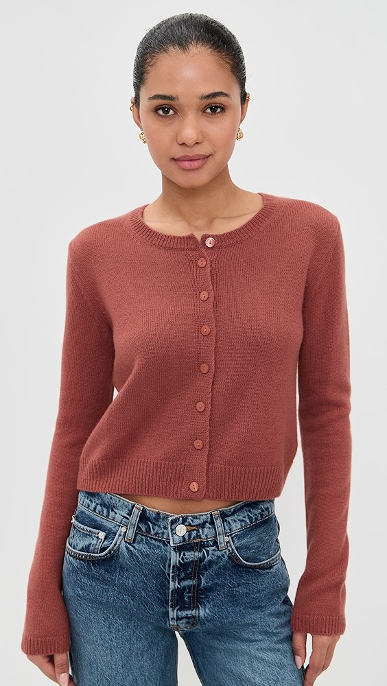 Reformation Clara Cashmere Crew Cardigan