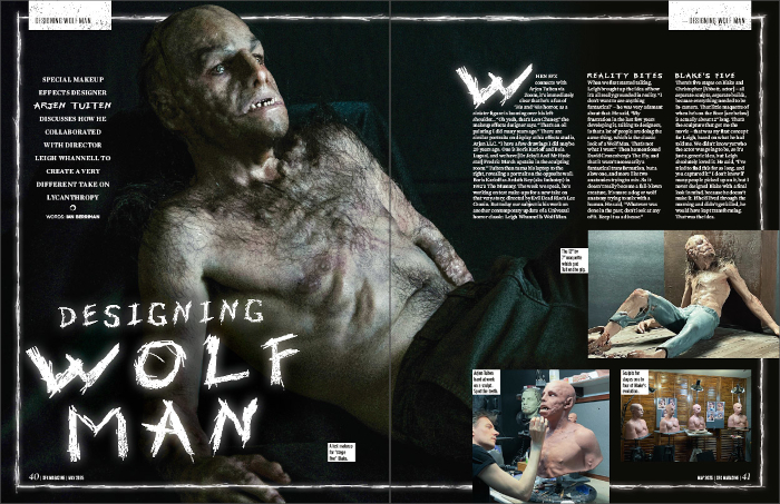 A shirtless Christopher Abbott in Wolf Man form.