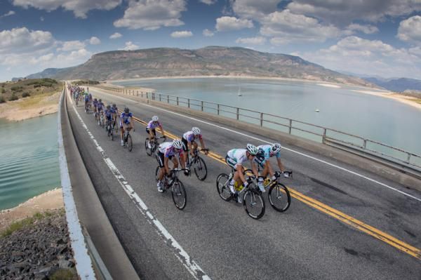 Crossing a reservoir during todays stage.