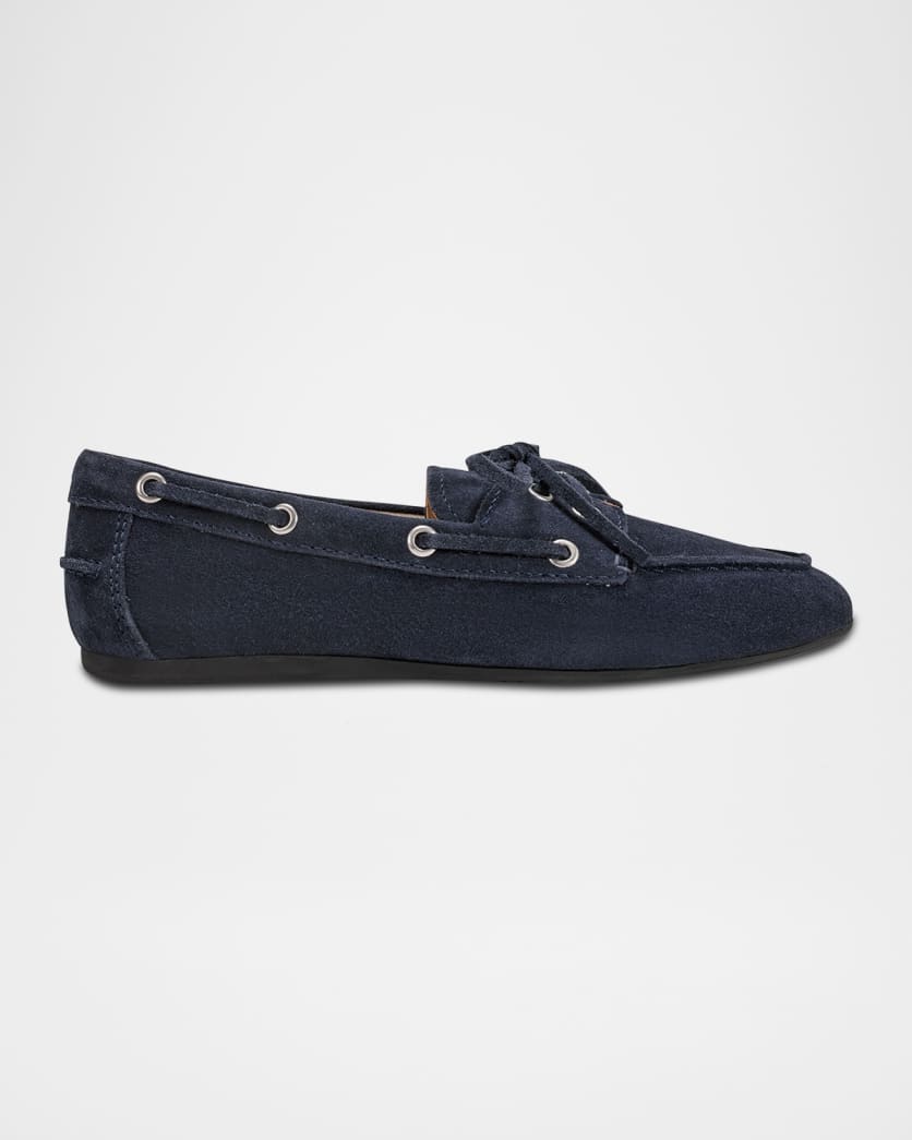 Suede Moccasin Boat Loafers