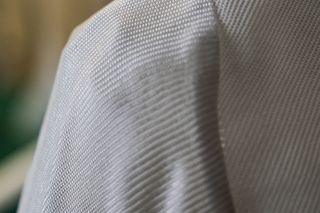 Detail of white sustainable sportswear fabric