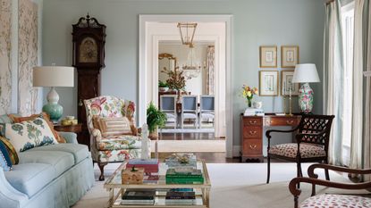 Delicate shades of blue are a great way to add more color to a living room, while maintaining a relaxed and comfortable feel. 