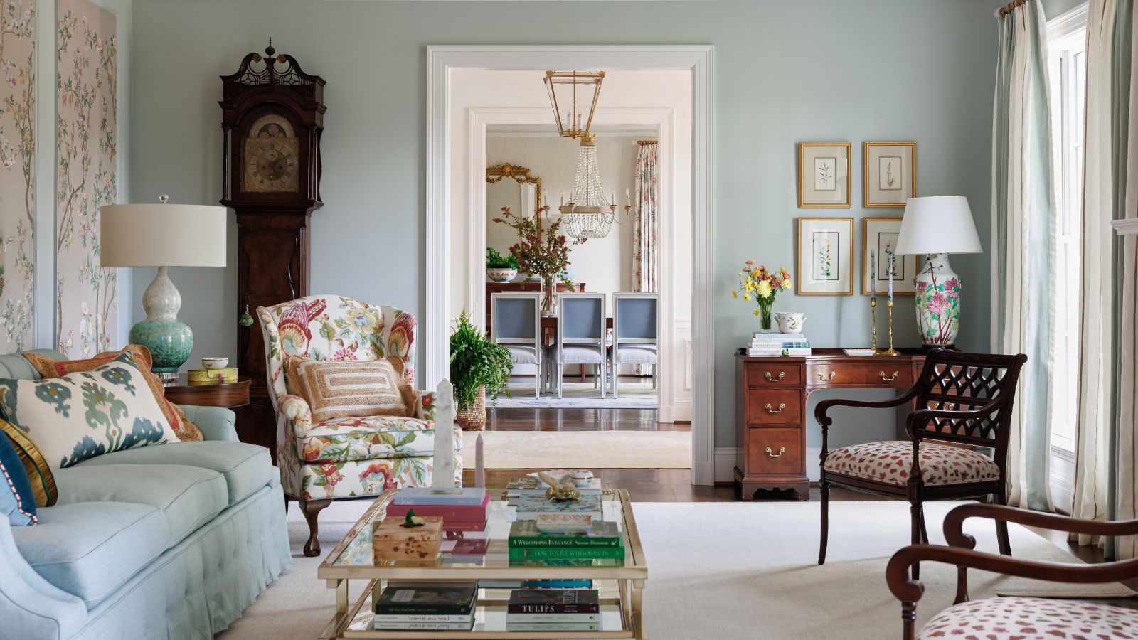 Delicate shades of blue are a great way to add more color to a living room, while maintaining a relaxed and comfortable feel. 