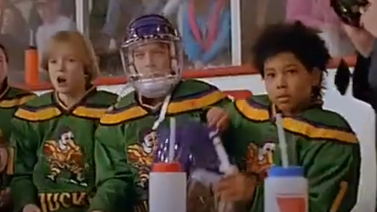 Jussie Smollett as a child actor in Mighty Ducks.