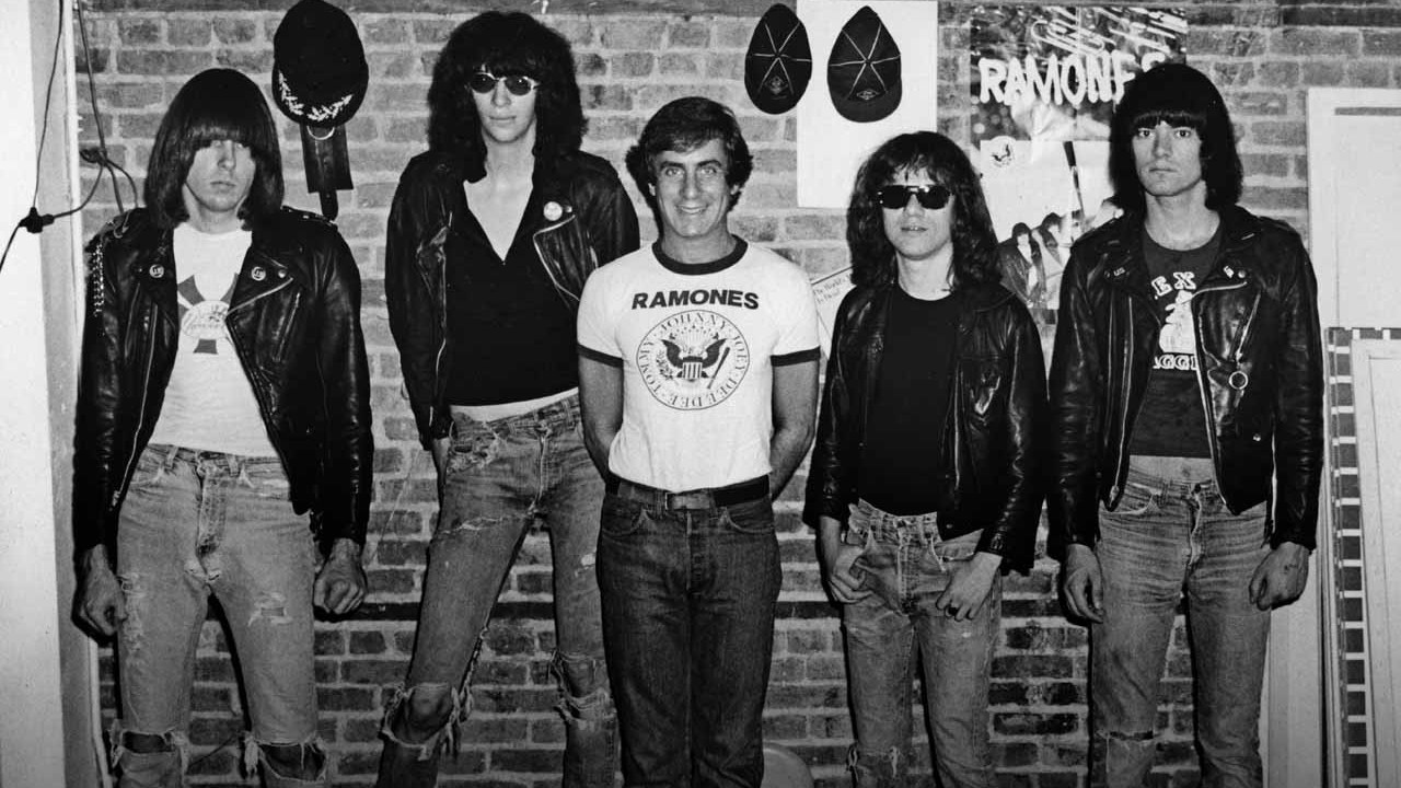 a shot of danny fields and the ramones