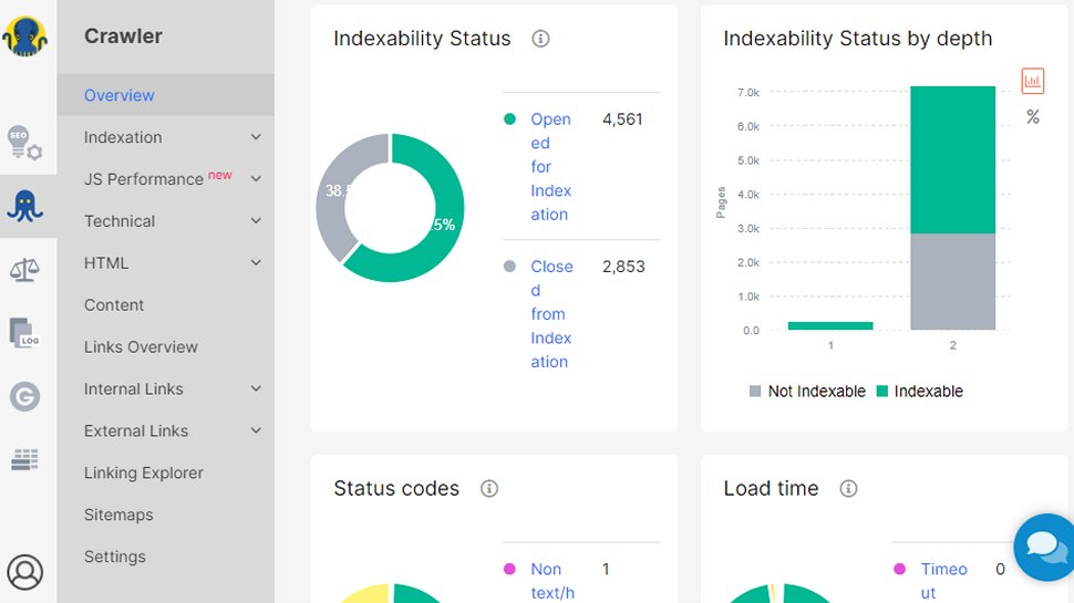 Jetoctopus crawler indexing