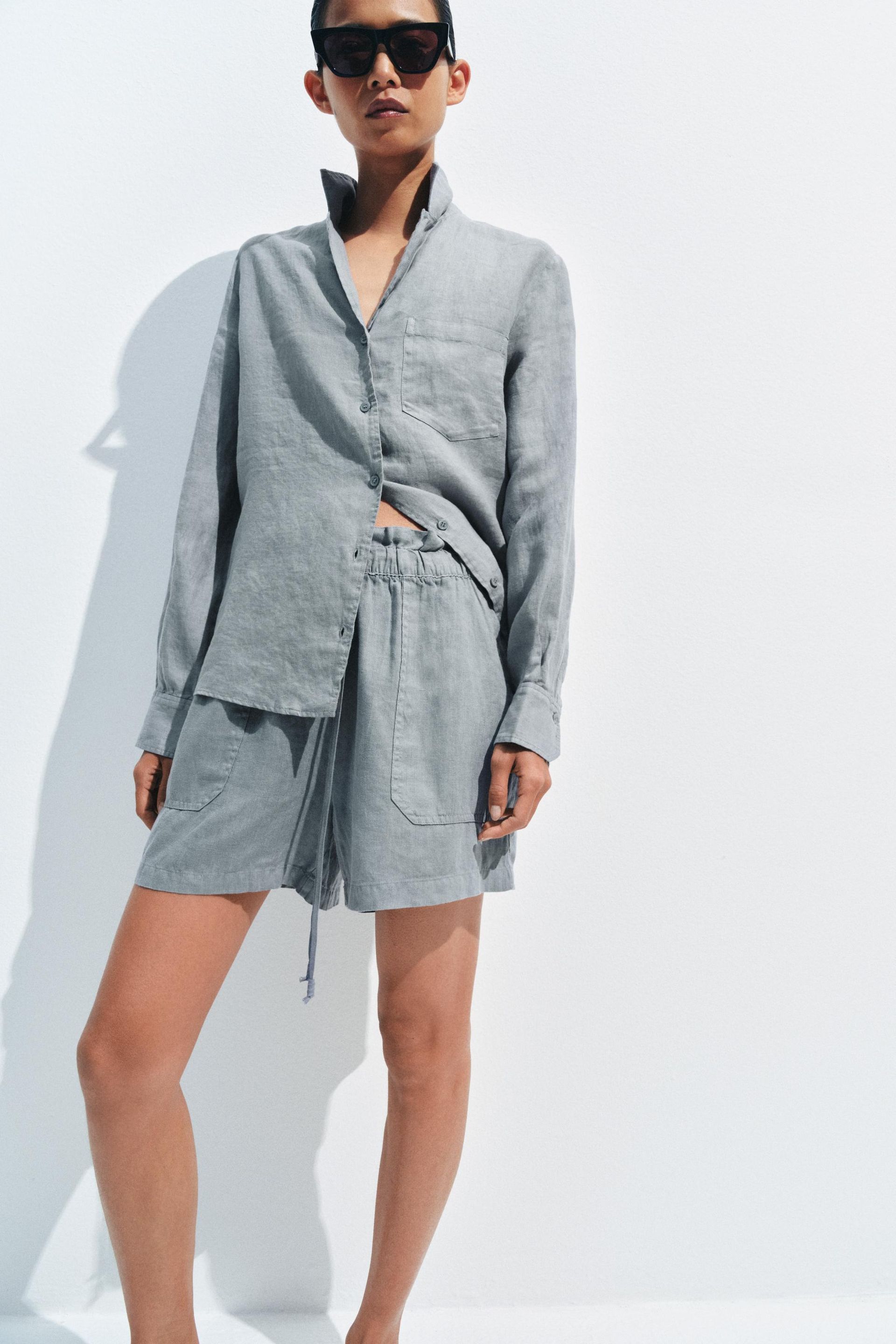 100% Linen Shorts Zw Collection